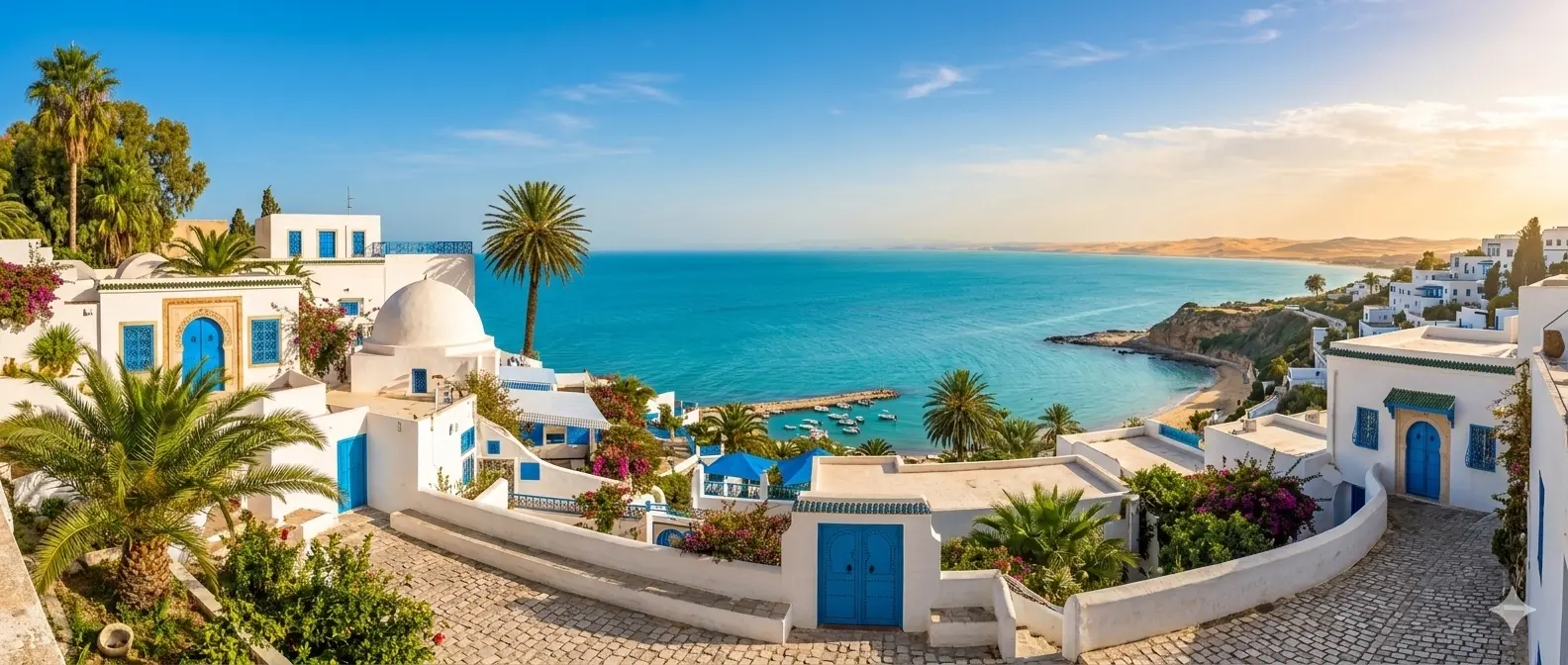 Tunisia coastline aerial view